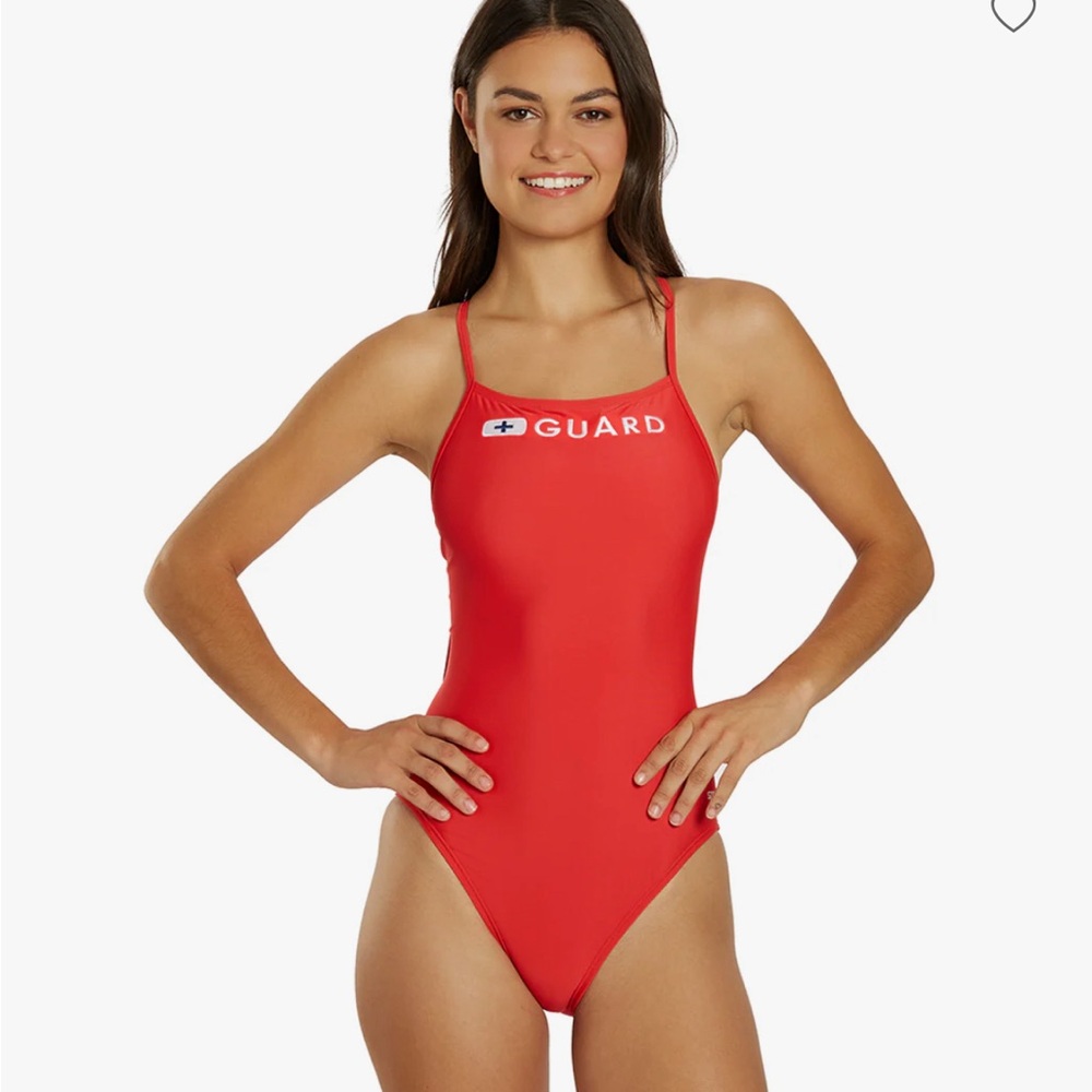 Speedo Women's Guard Flyback One Piece Swimsuit 34 fits like S
